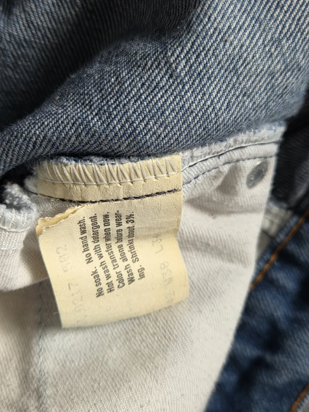 Vintage 1980's Mens Levi's Orange Tab 502 Denim Blue Jeans 36x33 Classic Fit